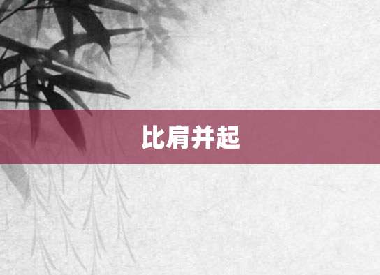 比肩并起