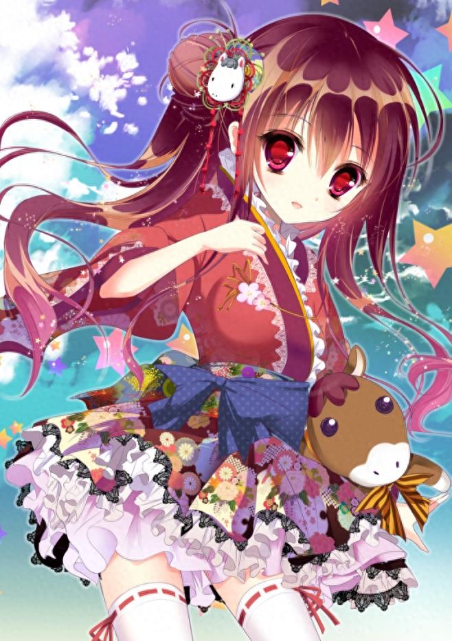 动漫美少女倾心演绎半扎丸子头，甜美又可爱的美图欣赏