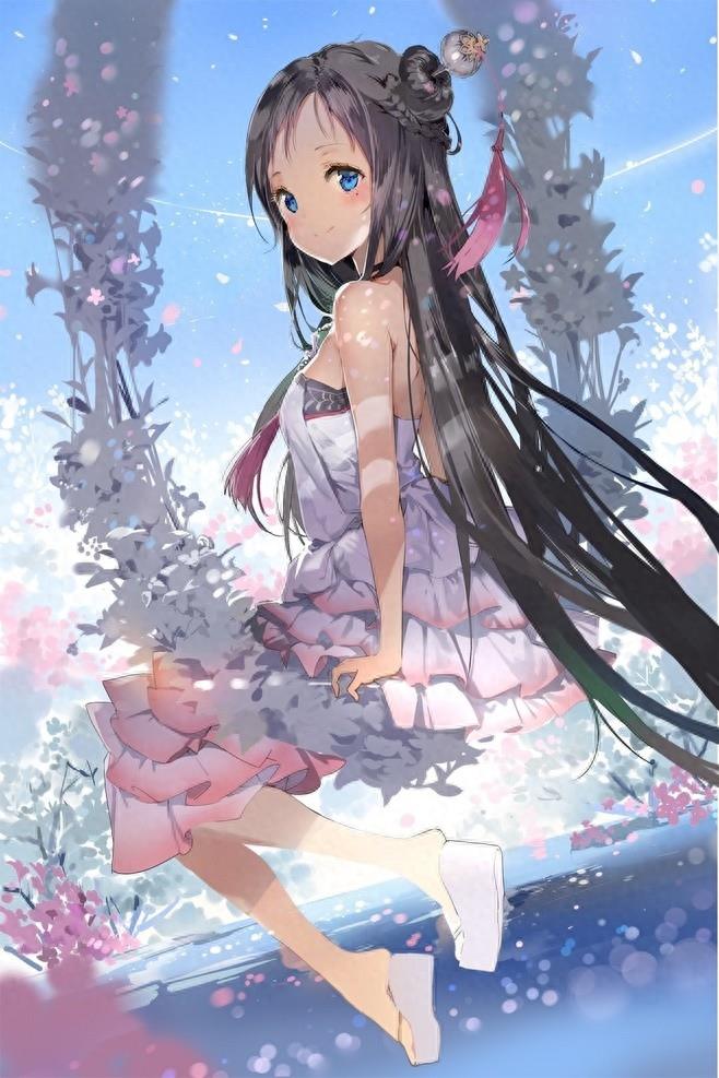 动漫美少女倾心演绎半扎丸子头，甜美又可爱的美图欣赏