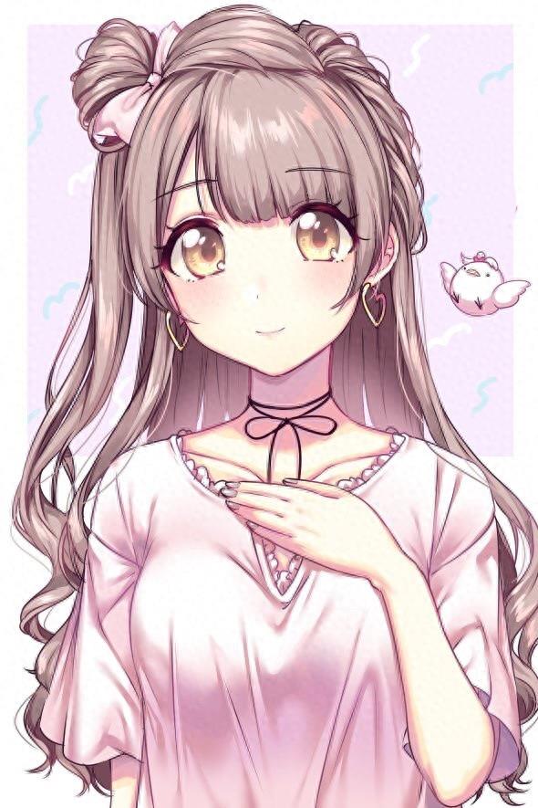 动漫美少女倾心演绎半扎丸子头，甜美又可爱的美图欣赏