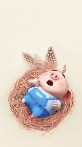 ​手机壁纸丨猪小屁萌萌哒的壁纸，30多张百看不厌，合集5