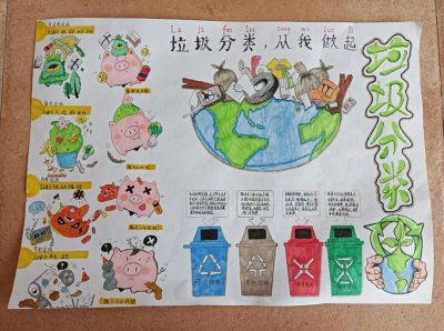 ​“小画笔，大环保”！广州增城宁西街湖东村垃圾分类手抄报获奖作品出炉