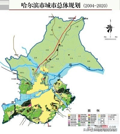 高清！哈尔滨城市总体规划图，黑龙江人收藏了。