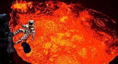 ​人掉进火山的岩浆中为什么会浮着？