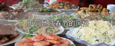 ​不同地区春节的风俗有哪些 每个地方的春节都有不同的风俗和特点