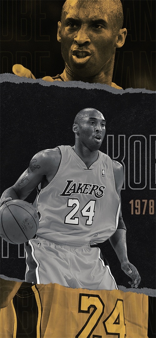 每日无水印壁纸第303:黑曼巴科比篮球巨星高清手机壁纸