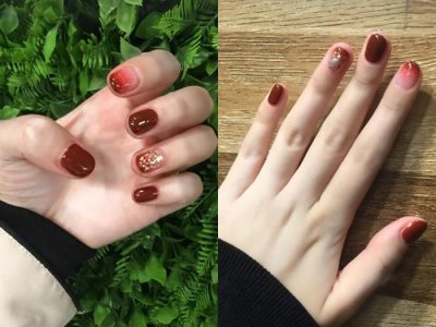 ​短指甲美甲图案（最适合短指甲的新年美甲图片）