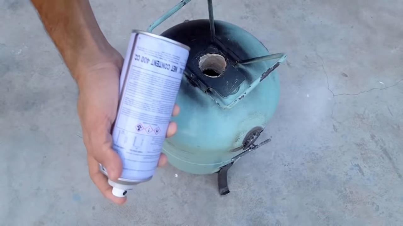 教你使用废旧煤气罐,做个迷你小火炉,方法很简单