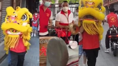 ​广东三元里志愿者舞狮打鼓喊居民核酸检测 网友：这真的很广州