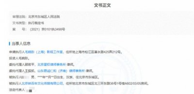 ​33岁毛晓彤三年前片酬未讨回！金额1250万，对方已无财产可执行